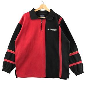 Vintage‎ Polaris Colorblock Polo long sleeve shirt size XL
